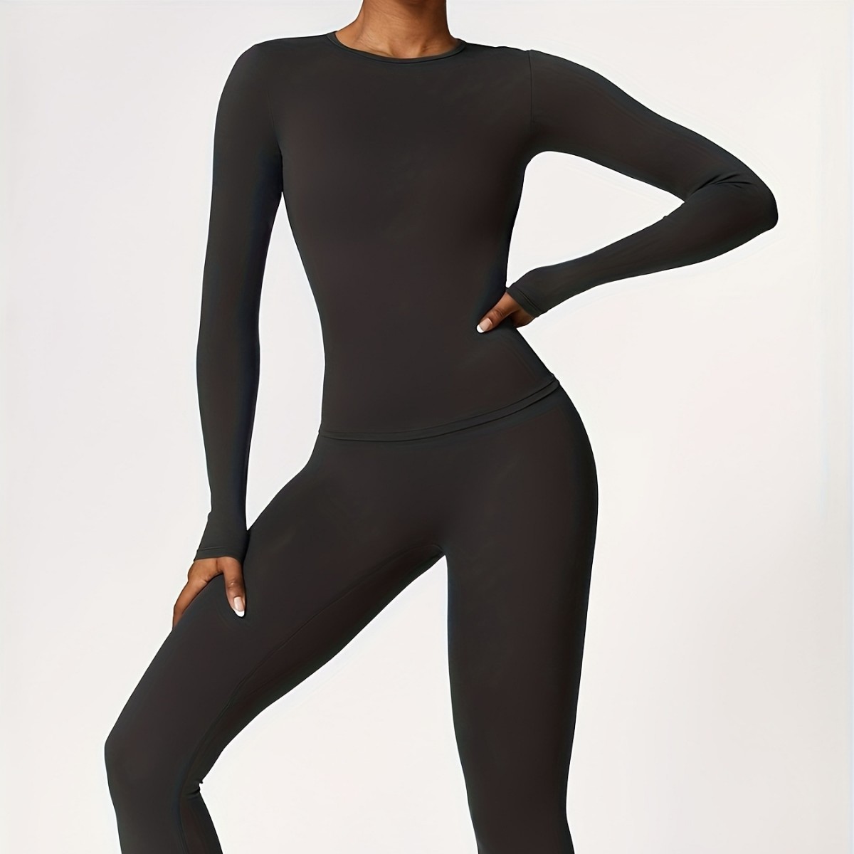 Winter Clothing Women'S - Облегающий костюм для йоги с длинными