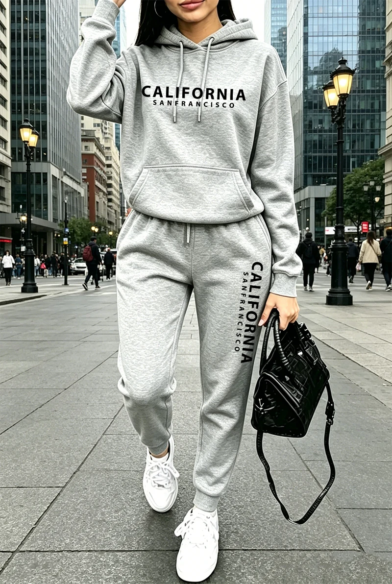 Winter Clothing Women'S - Качественный женский спортивный костюм с принтом,