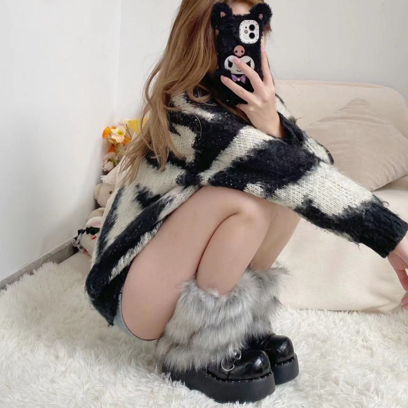 Геттические панк-черные, белые – обзор и цена Winter Clothing Leg Warmers