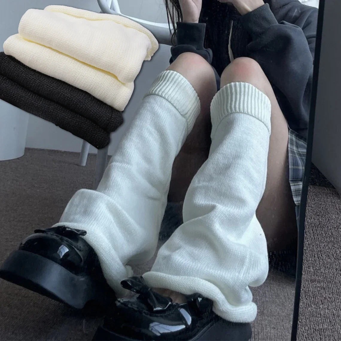 Вязаные длинные женские носки- – обзор и цена Winter Clothing Leg Warmers