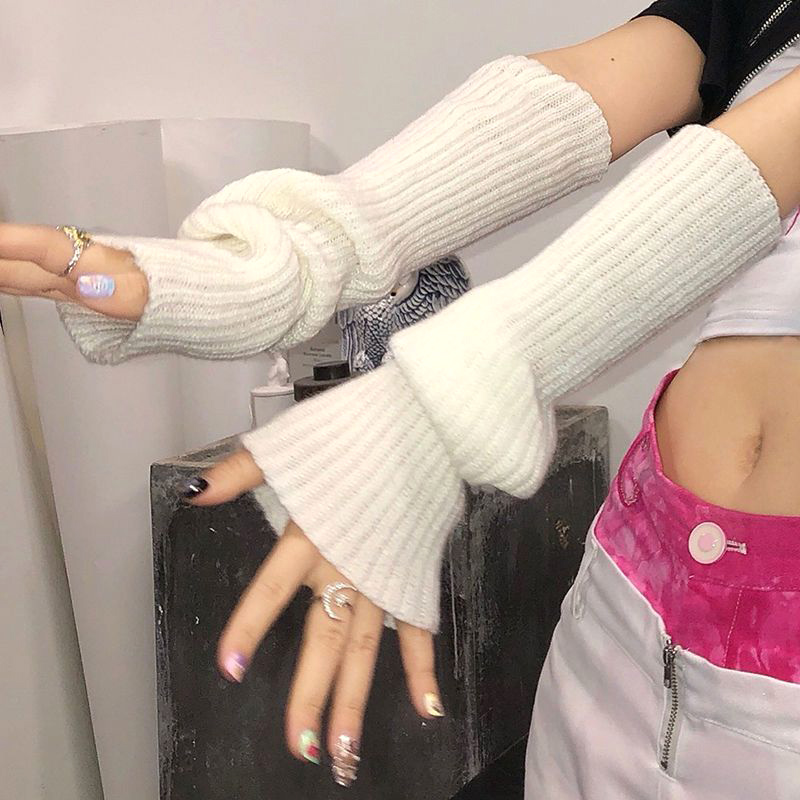Зимние вязаные нарукавники 40  – обзор и цена Winter Clothing Leg Warmers
